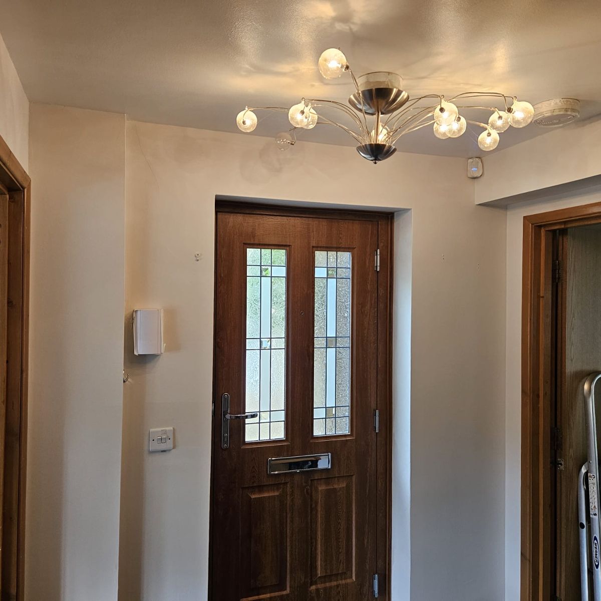 After: the hallway walls made good and finished